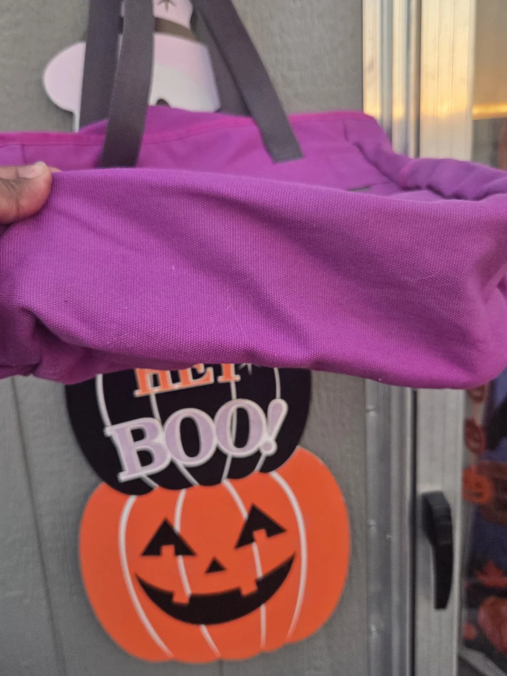 Duluth Trading Co Purple Canvas Tote with Front Zip Pocket